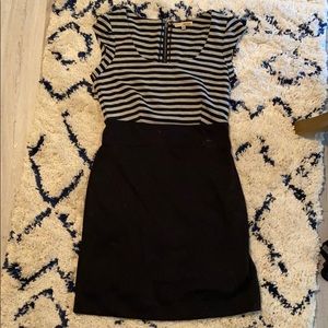 Be Bop black and grey striped dress